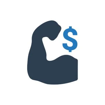 Financial Strength Icon Illustrazione stock