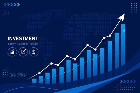 Financial Success Data Analytics and Stock Market Trend 스톡 일러스트
