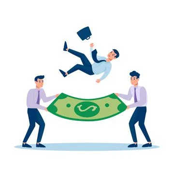 Financial support for laid-off workers, small businesses, people who were left Stock Illustration