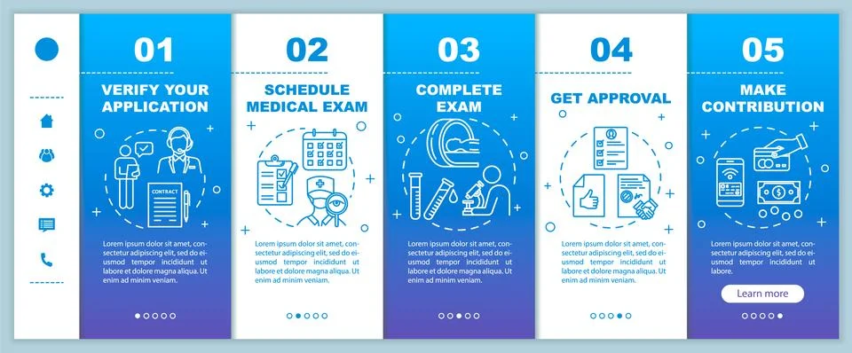 Financial support onboarding vector template. Customer help. Contract and Ilustración de archivo