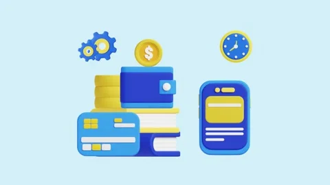 Financial System 3D Animated Concept. Stock Footage 289454492