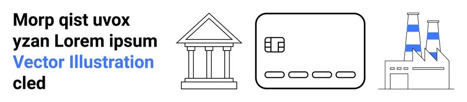 Financial systems, banking, payment processing, industrial economy, modern co 库存插图