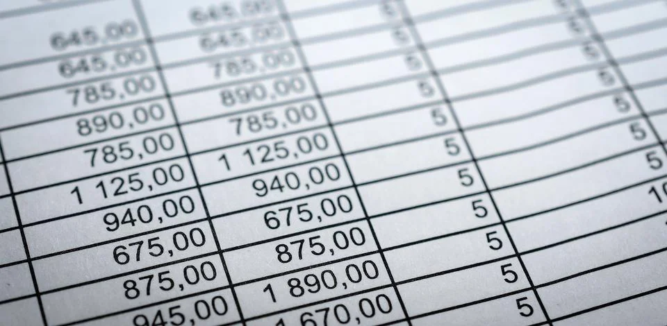 Financial table background Stock Photos