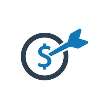 Financial Target Icon Stock Illustration