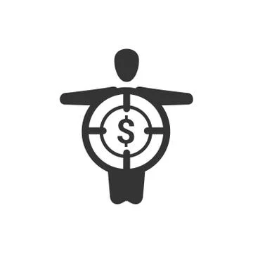 Financial target icon Illustrazione stock