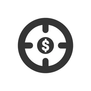 Financial Target Icon Stock Illustration