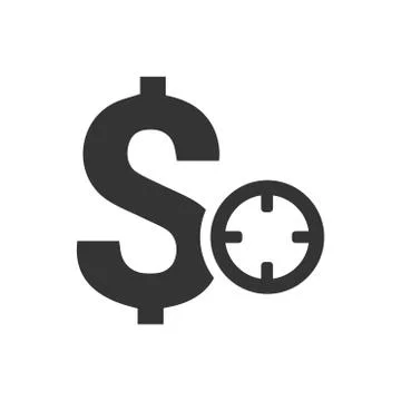 Financial Target Icon Stock Illustration
