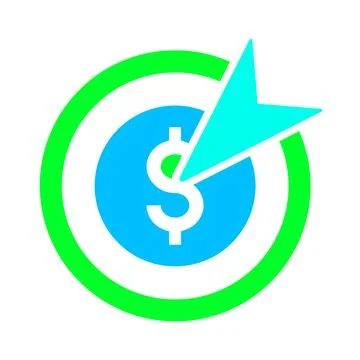 Financial Target Icon Stock Illustration