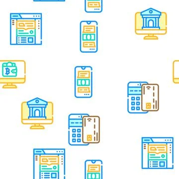 Financial Technology And Software Icons Set Vector Stockillustratie