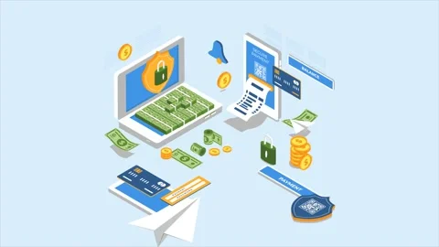 Financial Technology animated isometric concept. Stock Footage 231271852