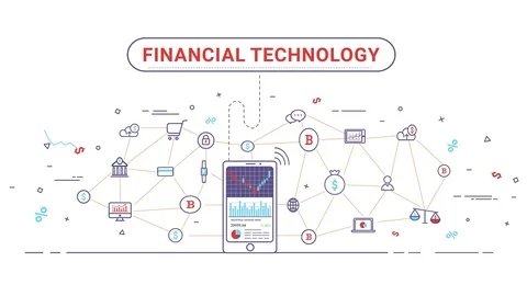 Financial Technology (Fin-tech) 4K Stock Footage