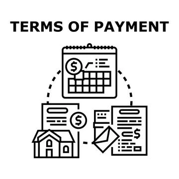 Financial terms of payment for property and loans Stock Illustration