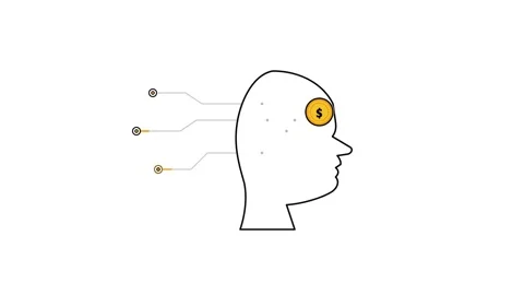 Financial Thinking Process Animation, Business Idea Concept Video Stock Footage 347088209