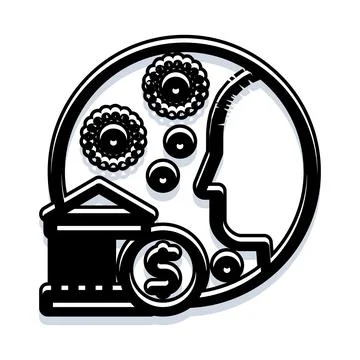 Financial thinking process with banking and investment concept 스톡 일러스트