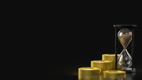 Financial Time Value Wealth Growth Concept 3d rendering.. Ilustración de archivo