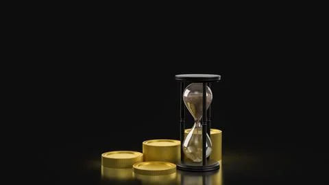 Financial Time Value Wealth Growth Concept 3d rendering.. Ilustración de archivo