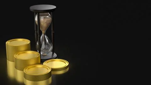 Financial Time Value Wealth Growth Concept 3d rendering.. Ilustración de archivo