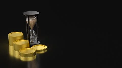Financial Time Value Wealth Growth Concept 3d rendering.. Ilustración de archivo