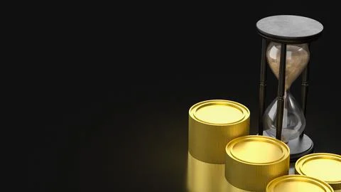 Financial Time Value Wealth Growth Concept 3d rendering.. Ilustración de archivo