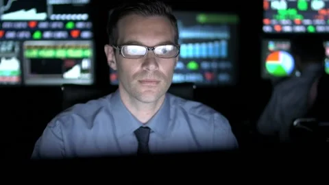 Financial trader  Video stock 199634658