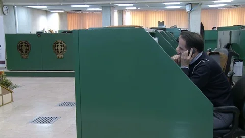 Financial traders inside Tehran Stock Exchange (TSE), Iran Stock Footage 119184279
