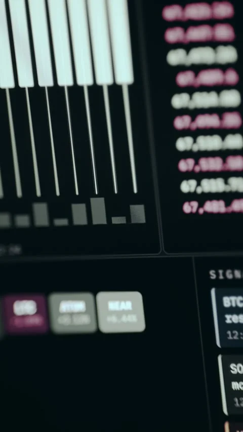 Financial trading interface, technical chart and price data Video stock 331149162