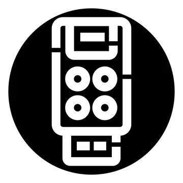 Financial transaction device displaying secure payment process icon 스톡 일러스트