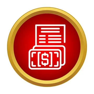 Financial transaction document with currency dollar icon Illustrazione stock