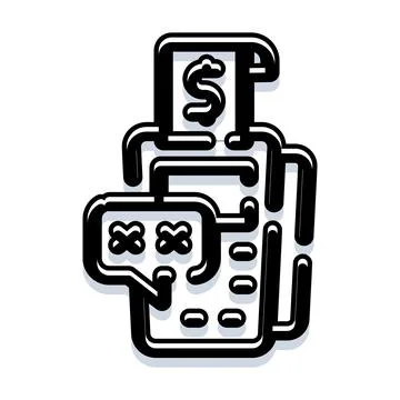 Financial transaction failure with declined payment message Stock Illustration