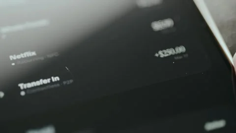 Financial transaction, P2P transfer amount Stock Footage 332495000