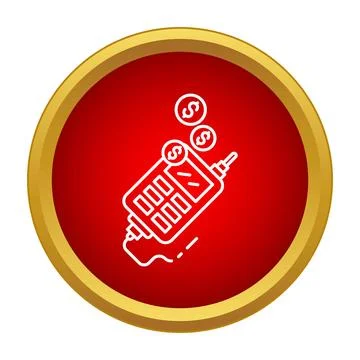 Financial transaction terminal processing digital money payment Illustrazione stock