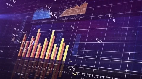 Financial Trend Analysis: Data Visualization Grid Stock Footage 339269780