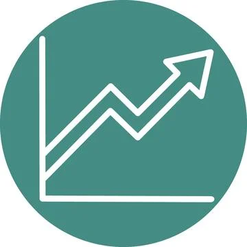 Financial trend growth line chart sign Stock Illustration