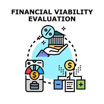 Financial viability evaluation concept developing business strategy Stockillustratie