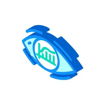 Financial vision isometric icon vector illustration 库存插图