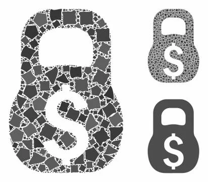 Financial weight Composition Icon of Unequal Parts 스톡 일러스트