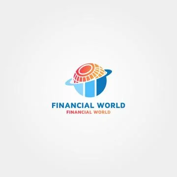 Financial world Vector logo design template Idea and inspiration Stock Illustration