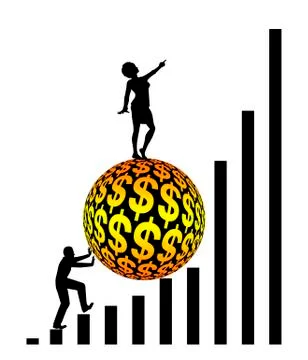 Financially overextended Stock Illustration