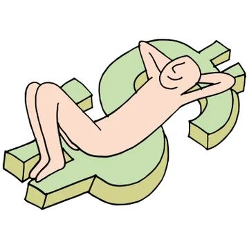 Financially Secure Man Stock Illustration