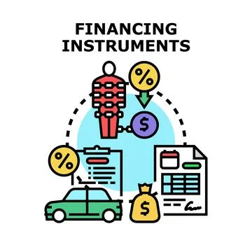 Financing instruments concept with loan and debt obligations 스톡 일러스트