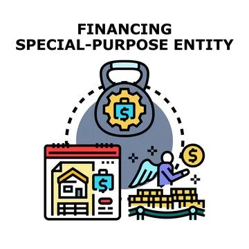 Financing special purpose entity for business investment イラスト素材
