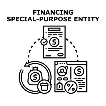 Financing special purpose entity concept vector Stock Illustration