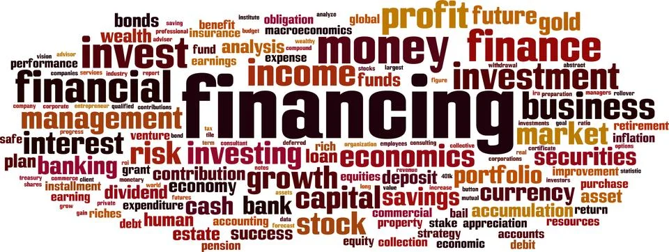 Financing word cloud Stock Illustration