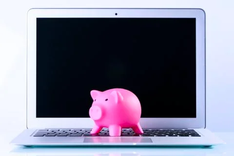 Finanes and computer Stock Photos