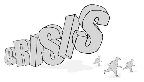Finanical crisis Stock Illustration