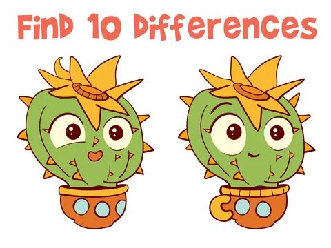 Find 10 differences in the picture. Educational game for kids. Attention task Stockillustratie