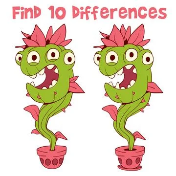 Find 10 differences in the picture. Educational game for kids Stockillustratie