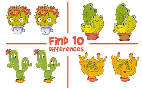 Find 10 differences in the picture. Educational game for kids. Attention task Stockillustratie