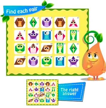 Find 2 identical geometry shapes Иллюстрация