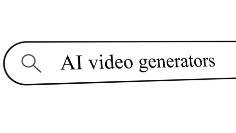 Find AI video generators using a search bar on your browser Stock Footage 346707713